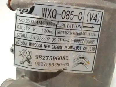 Second-hand car spare part air conditioning compressor for peugeot 208 ii (ub_, up_, uw_, uj_) 1.2 puretech 100 oem iam references 9827596080  9827596380
