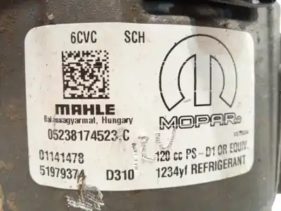 Second-hand car spare part air conditioning compressor for jeep-viasa compass (mp, m6, mv, m7) 1.4 multiair oem iam references 51979374  