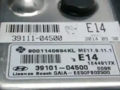 Автозапчастина б/у ебу контролер двигуна для hyundai i10 1.0 cat посилання на oem iam 3910104500 9001140694kl 