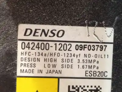 Second-hand car spare part air conditioning compressor for toyota corolla (e21) hybrid active oem iam references 0424001202 09f03797 8837012080