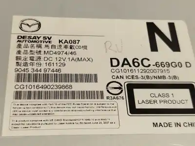 Peça sobressalente para automóvel em segunda mão sistema de áudio / rádio cd por mazda 2 lim. () 1.5 16v cat referências oem iam da6c669g0d  
