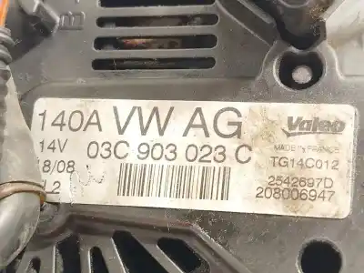 Tweedehands auto-onderdeel alternator voor seat leon (1p1) 1.4 tsi oem iam-referenties 03c903023c tg14c012 