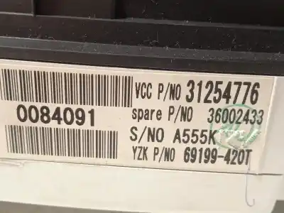 Peça sobressalente para automóvel em segunda mão quadrante por volvo v50 (545) 2.0 d referências oem iam 31254776 36002433 36002715