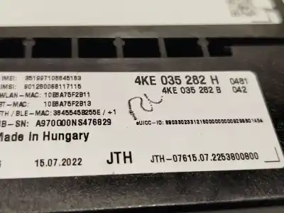 Second-hand car spare part electronic module for audi a6 c8 (4a2) 45 tdi mild hybrid quattro oem iam references 4ke035282h  4ke035282b