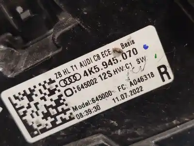 Автозапчастина б/у правий ліхтар для audi a6 c8 (4a2) 45 tdi mild hybrid quattro посилання на oem iam 4k5945070  4k5945224