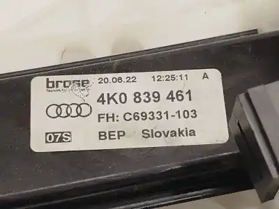 Second-hand car spare part rear left window regulator for audi a6 c8 (4a2) 45 tdi mild hybrid quattro oem iam references 4k0839461  4k0959811