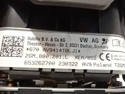 Автозапчасти б/у комплект подушки безопасности за volkswagen t-cross (c11) 1.0 tsi ссылки oem iam 2gm857003e82v 2gm880201lxea 2gm880204e