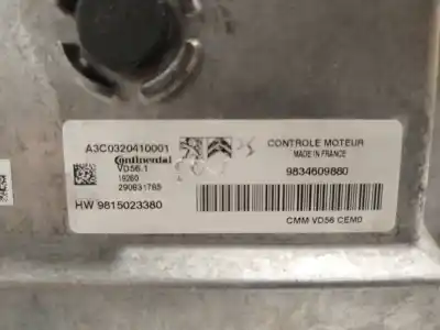 Автозапчастина б/у ебу контролер двигуна для peugeot rifter 1.2 puretech 110 посилання на oem iam 9834609880 a3c0320410001 9815023380