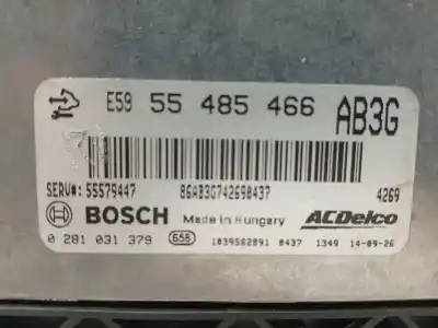 Автозапчастина б/у ебу контролер двигуна для opel zafira tourer c (p12) 2.0 cdti (75) посилання на oem iam 55485466 0281031379 