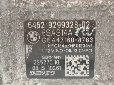 Автозапчасти б/у компрессор кондиционера воздуха за bmw serie 1 lim. (f20/f21) 1.5 12v turbodiesel ссылки oem iam 64529299328 4471608763 9299328