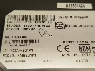 Second-hand car spare part electronic module for ford focus iii 1.0 ecoboost oem iam references d1bt14d212eb  2117587