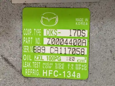 Автозапчасти б/у компрессор кондиционера воздуха за mazda 6 hatchback (gh) 2.0 mzr (ghefs) ссылки oem iam z0004400a  gs1d61450a