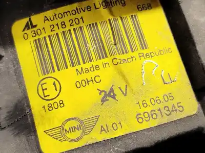 Автозапчастина б/у ліва фара для mini mini (r50, r53) cooper посилання на oem iam 6961345 0301218201 63126961345