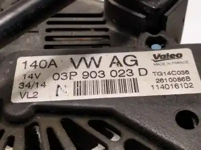 Second-hand car spare part alternator for seat ibiza iv sc (6j1, 6p5) 1.2 tdi oem iam references 03p903023d tg14c036 2610086b