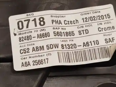 Piesă de schimb auto la mâna a doua mecanism acționare geam fațã dreapta pentru hyundai i30 (gd) 1.4 crdi referințe oem iam 82480a6660  82460a6010