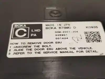 Second-hand car spare part body control unit for mazda 3 fastback (bp) 2.0 skyactiv-g m hybrid oem iam references bcka675m0d  