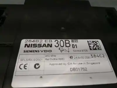 Pièce détachée automobile d'occasion module confort pour nissan navara pick-up (d40m) king cab se 4x4 références oem iam 284b2eb30b 5wk48883 
