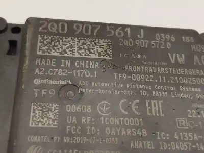 Peça sobressalente para automóvel em segunda mão módulo eletrônico por volkswagen t-cross (c11) 1.0 tsi referências oem iam 2q0907561j a2c78211701 2q0907572d