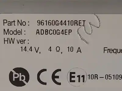 Pezzo di ricambio per auto di seconda mano impianto audio / radio cd per hyundai i30 (pde, pd, pden) 1.0 t-gdi riferimenti oem iam 96160g4410  96160g4410ret