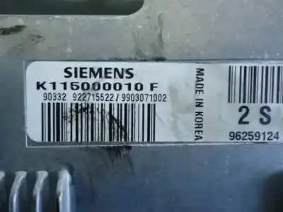 Recambio de automóvil de segunda mano de centralita motor uce para daewoo matiz s referencias oem iam 96259124 k115000010f 