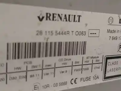 Second-hand car spare part audio system / radio cd for renault master iii furgón (fv) 2.3 dci 125 fwd (fv0c, fv0d, fv0g, fv0h, fv0j, fv0k) oem iam references 281155444r  