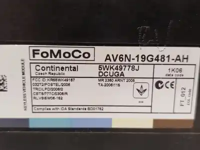 Автозапчасти б/у блок управления комфортом за ford c-max ii (dxa/cb7, dxa/ceu) 1.6 ecoboost ссылки oem iam av6n19g481ah 5wk49778j 1829420