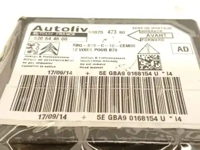Автозапчастина б/у блок управління подушками безпеки для citroen c4 grand picasso ii (da_, de_) 1.6 hdi / bluehdi 115 посилання на oem iam 9807547380 620644600 