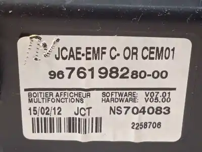 Автозапчасти б/у многофункциональный дисплей за citroen c4 ii (nc_) 1.6 hdi 90 ссылки oem iam 9676198280  9836586580