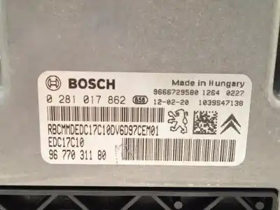 Автозапчастина б/у ебу контролер двигуна для citroen c4 ii (nc_) 1.6 hdi 90 посилання на oem iam 9677031180 0281017862 9666729580