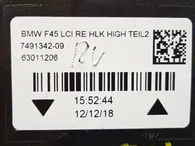 Автозапчасти б/у внутренний правый задний фонарь за bmw 2 active tourer (f45) 225 xe plug-in-hybrid ссылки oem iam 7491342  63217491342