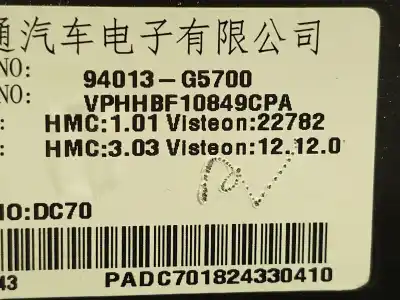 Peça sobressalente para automóvel em segunda mão quadrante por kia niro (de) 1.6 gdi hybrid referências oem iam 94013g5700  