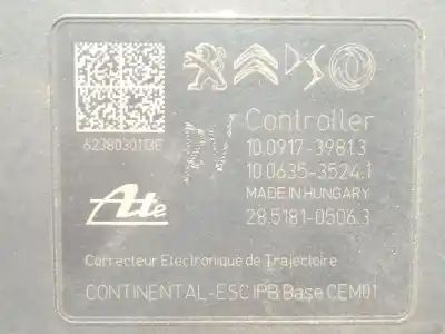 Peça sobressalente para automóvel em segunda mão abs por opel mokka 1.2 (76) referências oem iam 9858993780 10022028584 10091739813