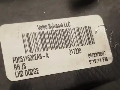 Second-hand car spare part right headlight for dodge avenger 2.0 oem iam references 5116202ab  