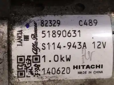 Pezzo di ricambio per auto di seconda mano motorino di avviamento per fiat nuova 500 (150) blackjack riferimenti oem iam 51890631 s114943a 