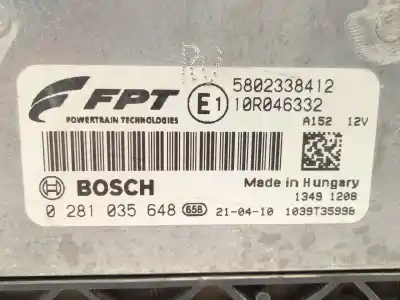 Second-hand car spare part ecu engine control for iveco daily vi furgón 33s16, 35s16, 35c16, 40c16, 50c16 oem iam references 5802338412 0281035648 