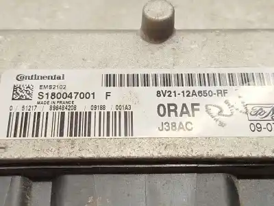 Pezzo di ricambio per auto di seconda mano centralina motore per ford fiesta vi (cb1, ccn) 1.25 riferimenti oem iam 8v2112a650rf s180047001f 