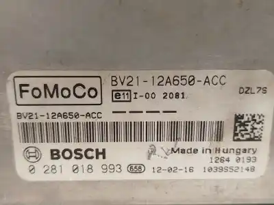 İkinci el araba yedek parçası ecu motor kontrol cihazi için ford fiesta vi (cb1, ccn) 1.4 tdci oem iam referansları bv2112a650acc 0281018993 