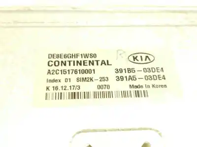 Second-hand car spare part ecu engine control for kia niro (de) 1.6 gdi hybrid oem iam references 391b103de4 a2c1797520001 