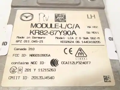 Peça sobressalente para automóvel em segunda mão módulo eletrônico por mazda cx-5 (ke, gh) 2.2 d (ke2fw) referências oem iam kr8267y90a  