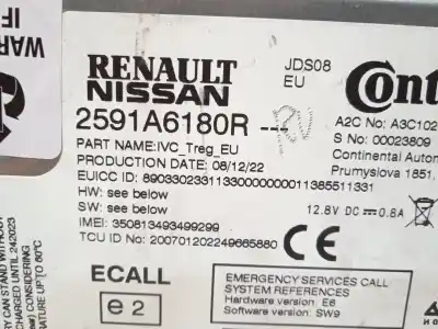 Peça sobressalente para automóvel em segunda mão módulo eletrônico por renault megane iv fastback (b9a/m/n_) 1.3 tce 140 (b9nb) referências oem iam 2591a6180r  