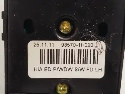 Peça sobressalente para automóvel em segunda mão botão / interruptor elevador vidro dianteiro esquerdo por kia cee'd sw (ed) 1.6 crdi 90 referências oem iam 935701h020  