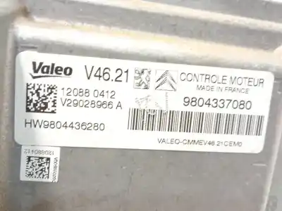Peça sobressalente para automóvel em segunda mão centralina de motor uce por citroen c-elysee (dd_) 1.6 vti 115 (ddnfp0, ddnfp6, ddnfp9) referências oem iam 9804337080 v29028966 9804336280