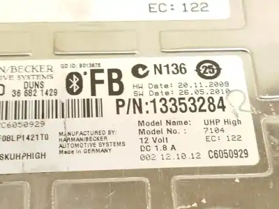 Second-hand car spare part electronic module for opel astra j (p10) 1.7 cdti (68) oem iam references 13353284  