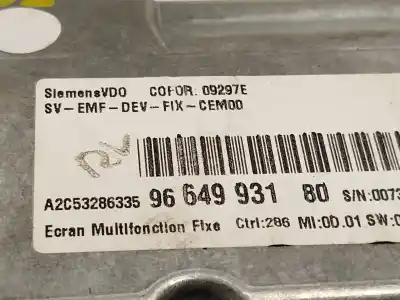 Peça sobressalente para automóvel em segunda mão display gps / multimídia por citroen c5 iii (rd_) 2.2 hdi (rd4hth) referências oem iam 9664993180 a2c53286335 