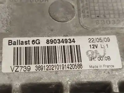 Peça sobressalente para automóvel em segunda mão balastro de xenon por citroen c5 iii (rd_) 2.2 hdi (rd4hth) referências oem iam 89034934  6224l8