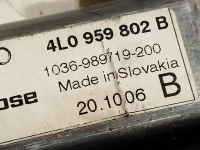 Автозапчасти б/у регулятор стекла переднего правого за audi q7 (4lb) 3.0 tdi quattro ссылки oem iam 4l0837462a  4l0959802b