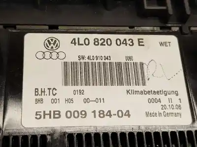 Автозапчасти б/у климат-контроль за audi q7 (4lb) 3.0 tdi quattro ссылки oem iam 4l0820043e  4l0820043ewet