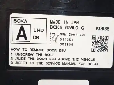 İkinci el araba yedek parçası elektronik modül için mazda 3 fastback (bp) 2.0 skyactiv-g m hybrid oem iam referansları bcka675l0g  