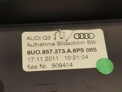 Second-hand car spare part multifunction display for audi q3 (8ub, 8ug) 2.0 tdi oem iam references 8u0919603  8u0857273a