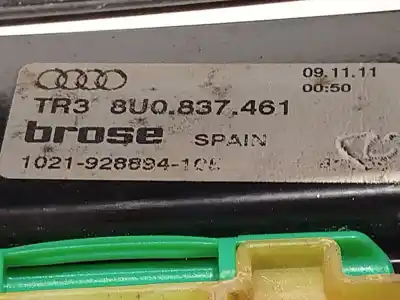 Second-hand car spare part driver left window regulator for audi q3 (8ub, 8ug) 2.0 tdi oem iam references 8u0837461  8k0959801b